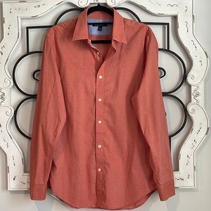 BANANA REPUBLIC 100% COTTON SOFT WASH TAILORED SLIM FIT RUST SIZE MEDIUM